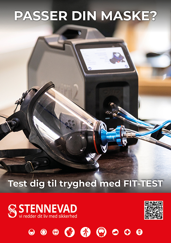 Forside af Stennevads fit-test brochure